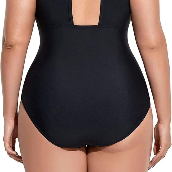 Daci High Neck Plunge Mesh Cutout Swimsuit - Picture 8 of 8